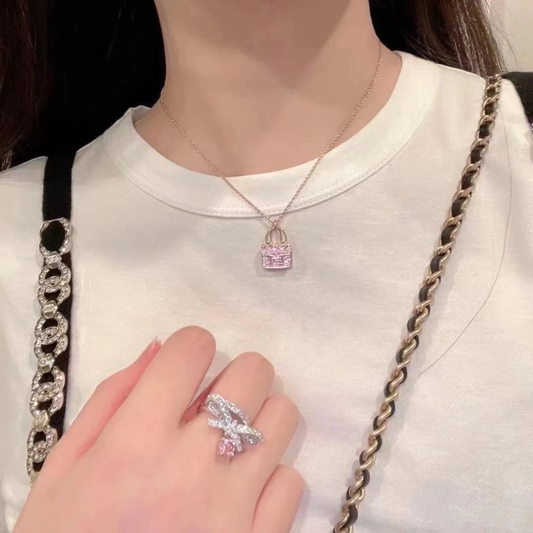 ¡®Moco¡¯CONSTANCE PEDANT PURPLE DIAMOND NECKLACE