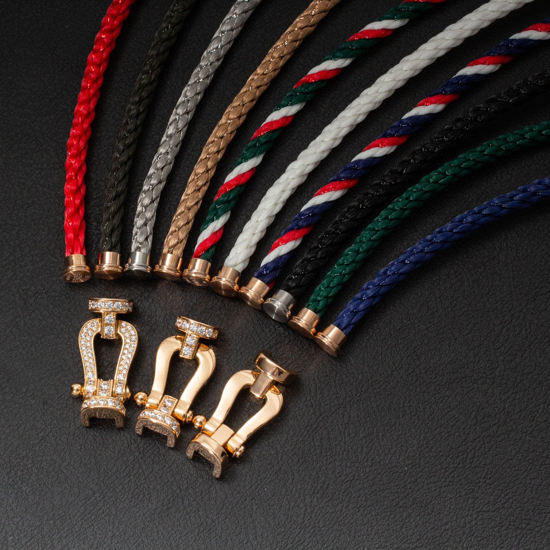 ¡®Moco¡¯FORCE LARGE HORSESHOE FULL DIAMOND BRACELET GOLD