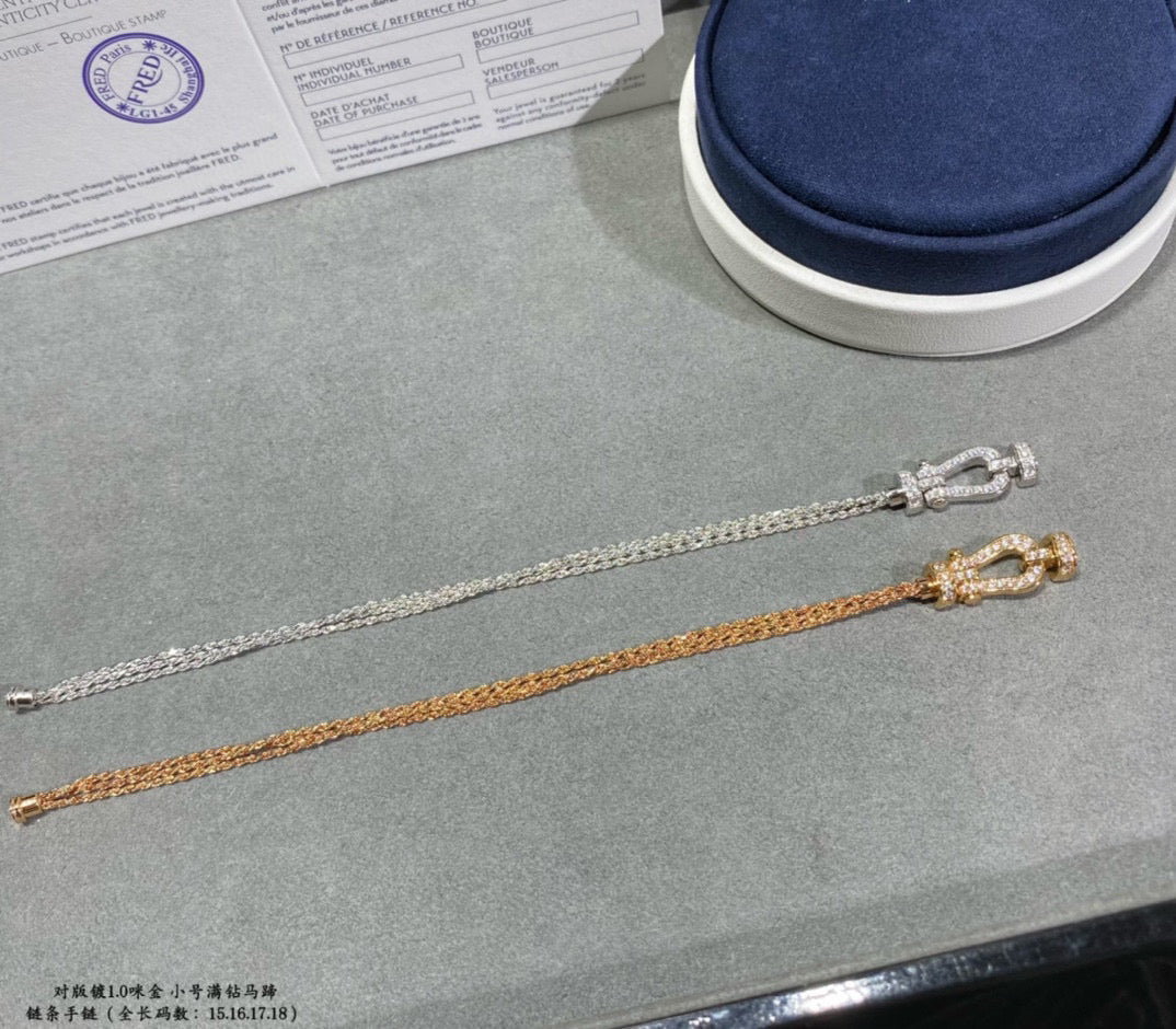¡®Moco¡¯FORCE SMALL HORSESHOE DIAMOND CHAIN ROPE BRACELET