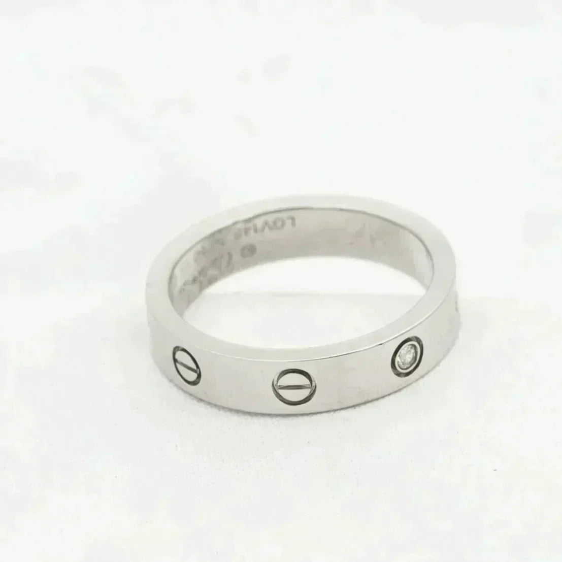 ¡®Moco¡¯LOVE RING 4MM 1 DIAMOND SILVER