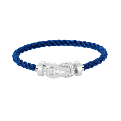 ¡®Moco¡¯CHANCE LARGE 8 FIGURE BUCKLE HALF DIAMOND BRACELET SILVER