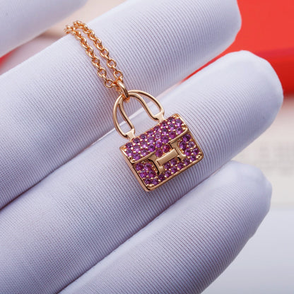 ¡®Moco¡¯CONSTANCE PEDANT PURPLE DIAMOND NECKLACE