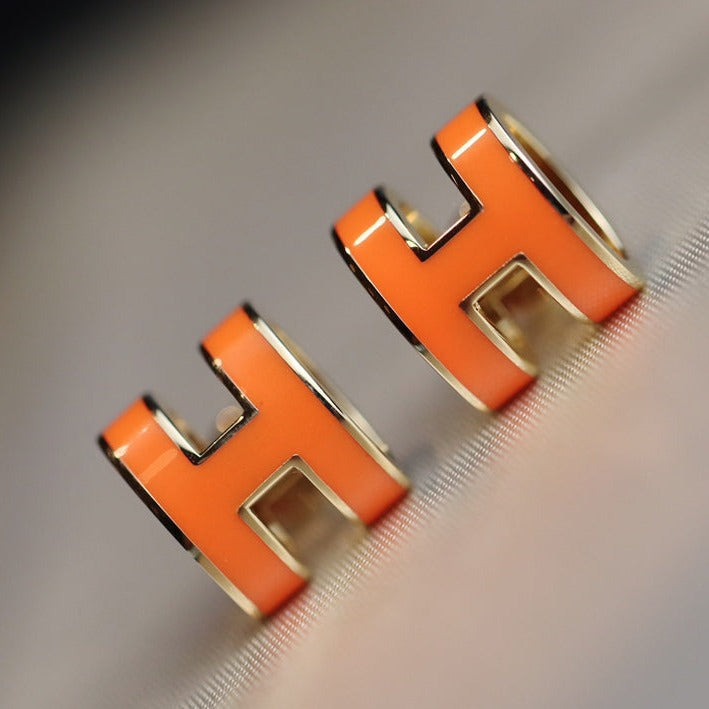 ¡®Moco¡¯MINI POP H EARRINGS ORANGE