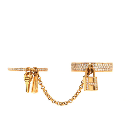¡®Moco¡¯HM KELLY CLOCHETTE DOUBLE RING IN  WITH DIAMONDS