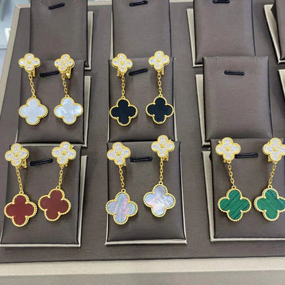 ¡®Moco¡¯CLOVER  2 MOTIFS  DIAMOND  EARRINGS (MULTIPLE CHOICESç´