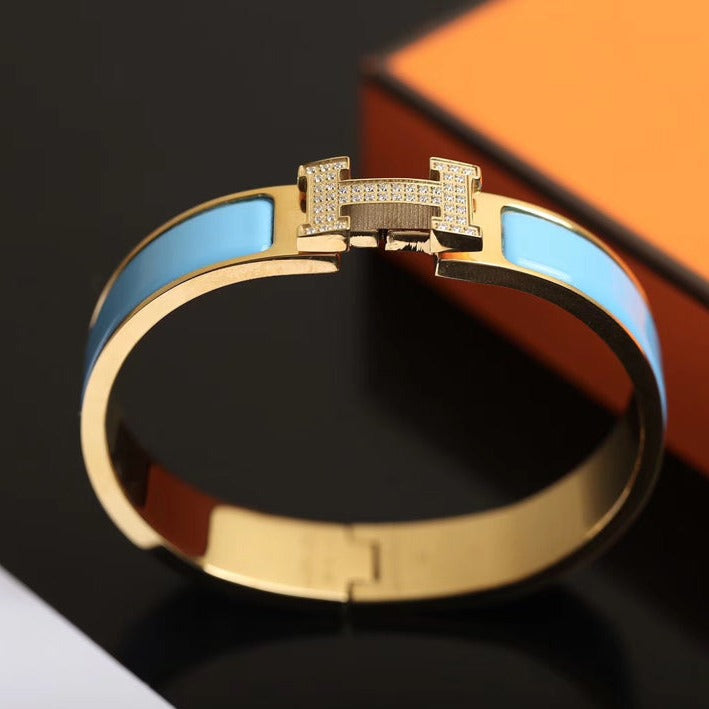 ¡®Moco¡¯H CLOUD BLUE BRACELET GOLD DIAMOND