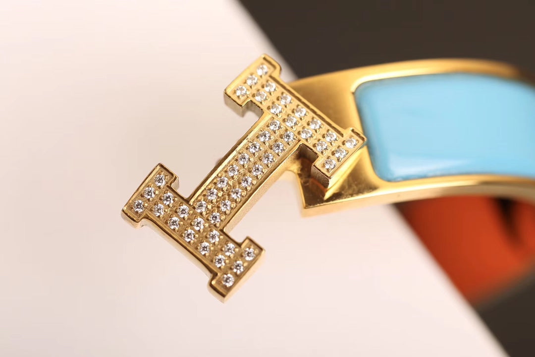¡®Moco¡¯H CLOUD BLUE BRACELET GOLD DIAMOND