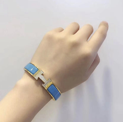 ¡®Moco¡¯H CLOUD BLUE BRACELET GOLD DIAMOND