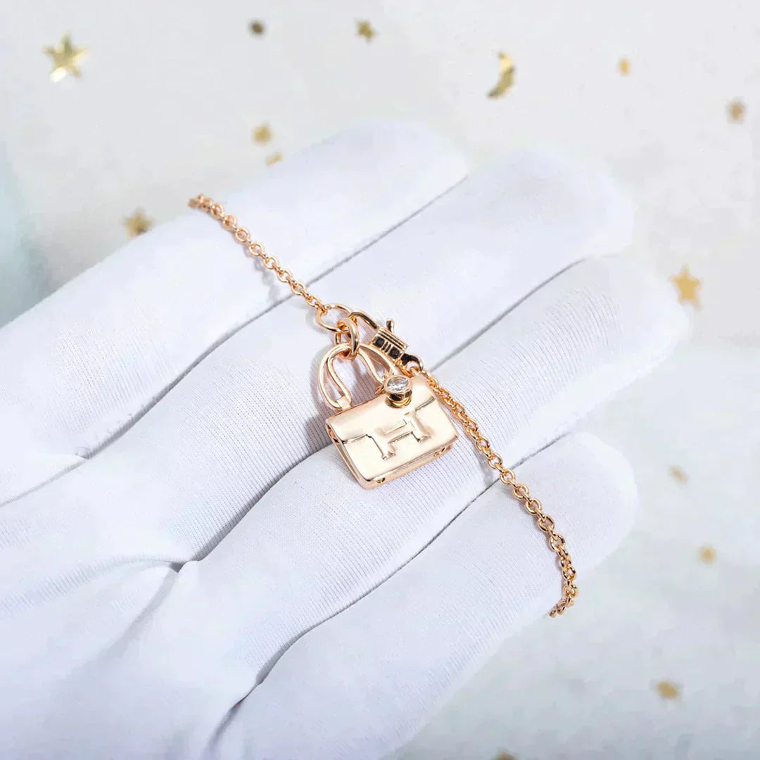 ¡®Moco¡¯AMULETTE PEDANT ROSE GOLD NECKLACE