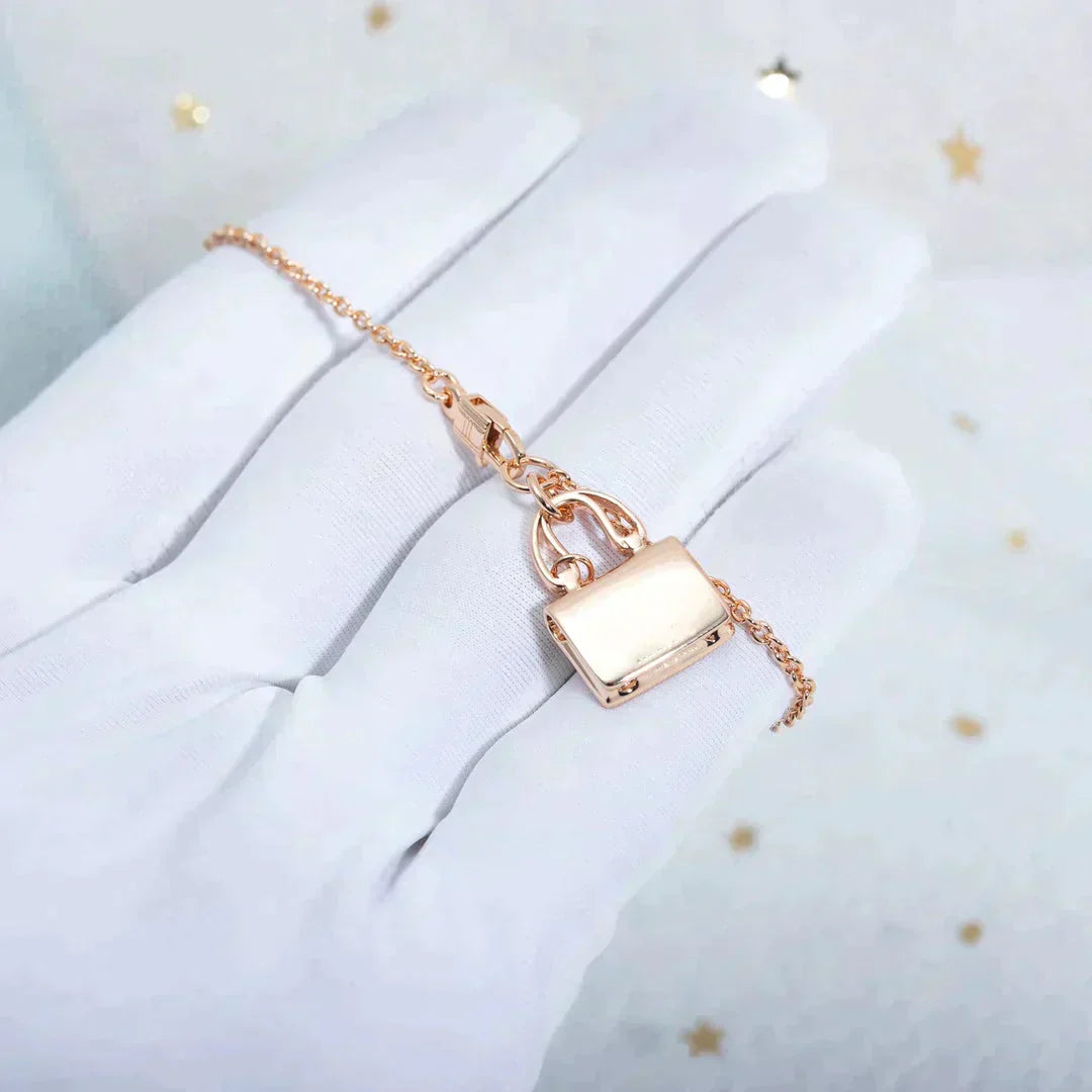 ¡®Moco¡¯AMULETTE PEDANT ROSE GOLD NECKLACE