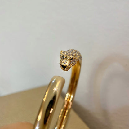 ¡®Moco¡¯PANTHERE GOLD DIAMOND OPEN BRACELET