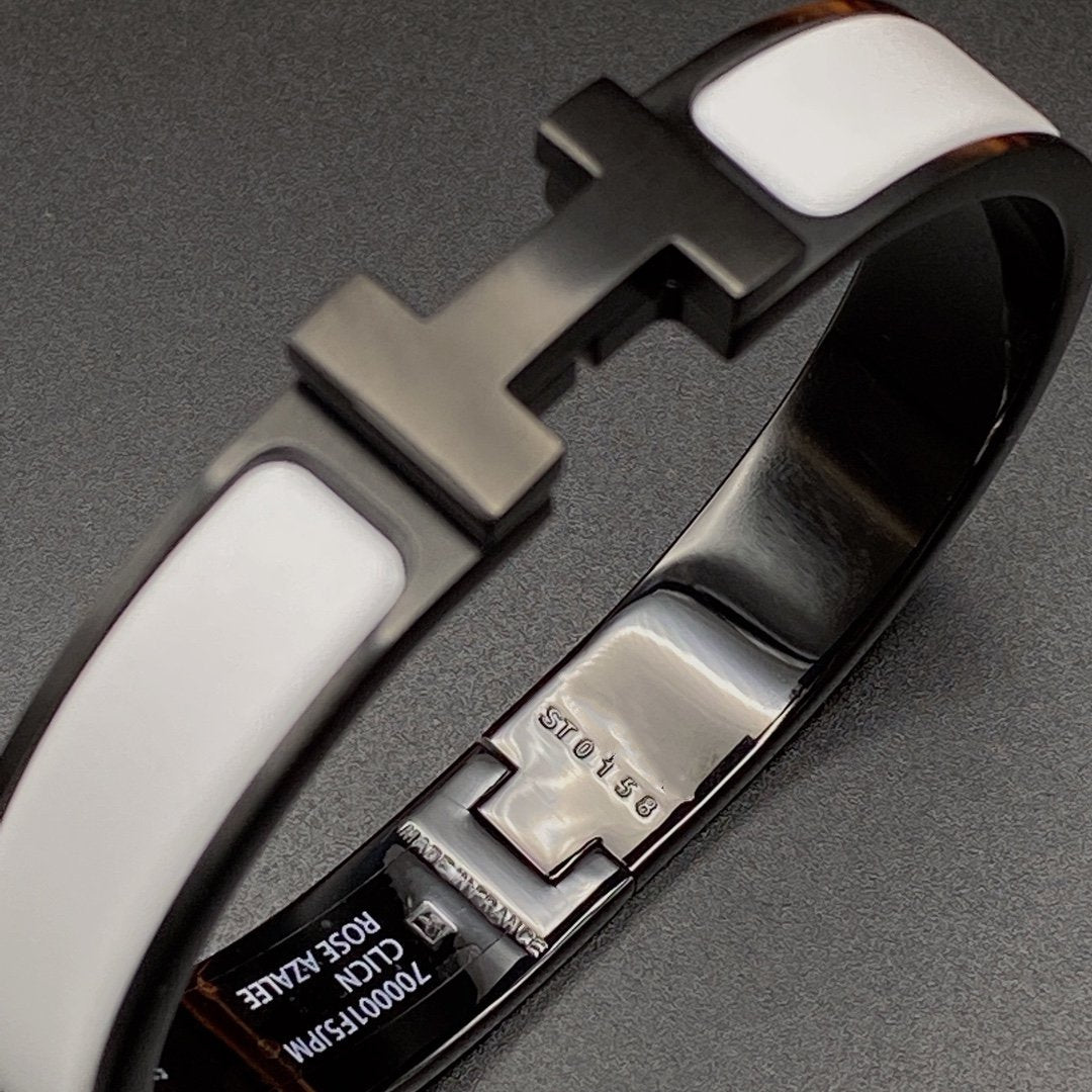 ¡®Moco¡¯H BRACELET 12MM BLACK WHITE CERAMIC