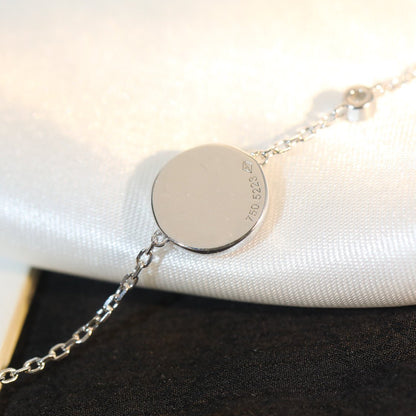 ¡®Moco¡¯SUN MOTIF PINK MOP SILVER BRACELET