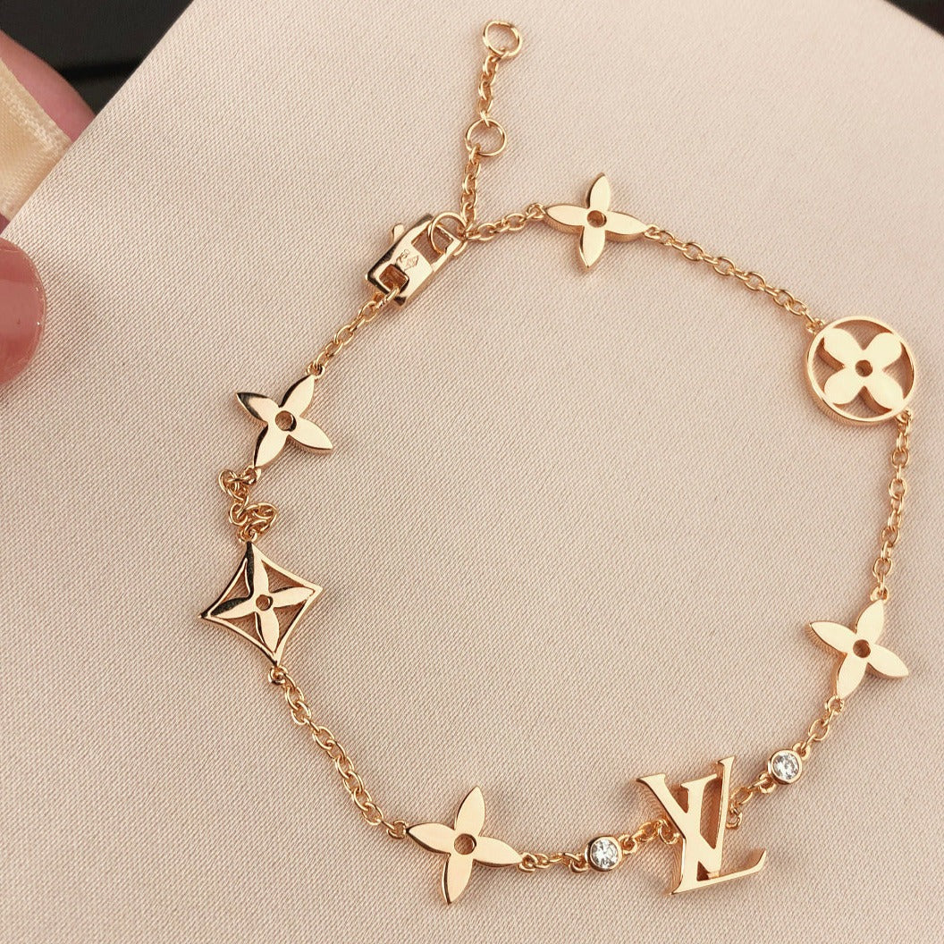 ¡®Moco¡¯STAR AND SUN 7 MOTIFS GOLD BRACELET