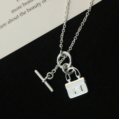 ¡®Moco¡¯POP H PEDANT SILVER NECKLACE