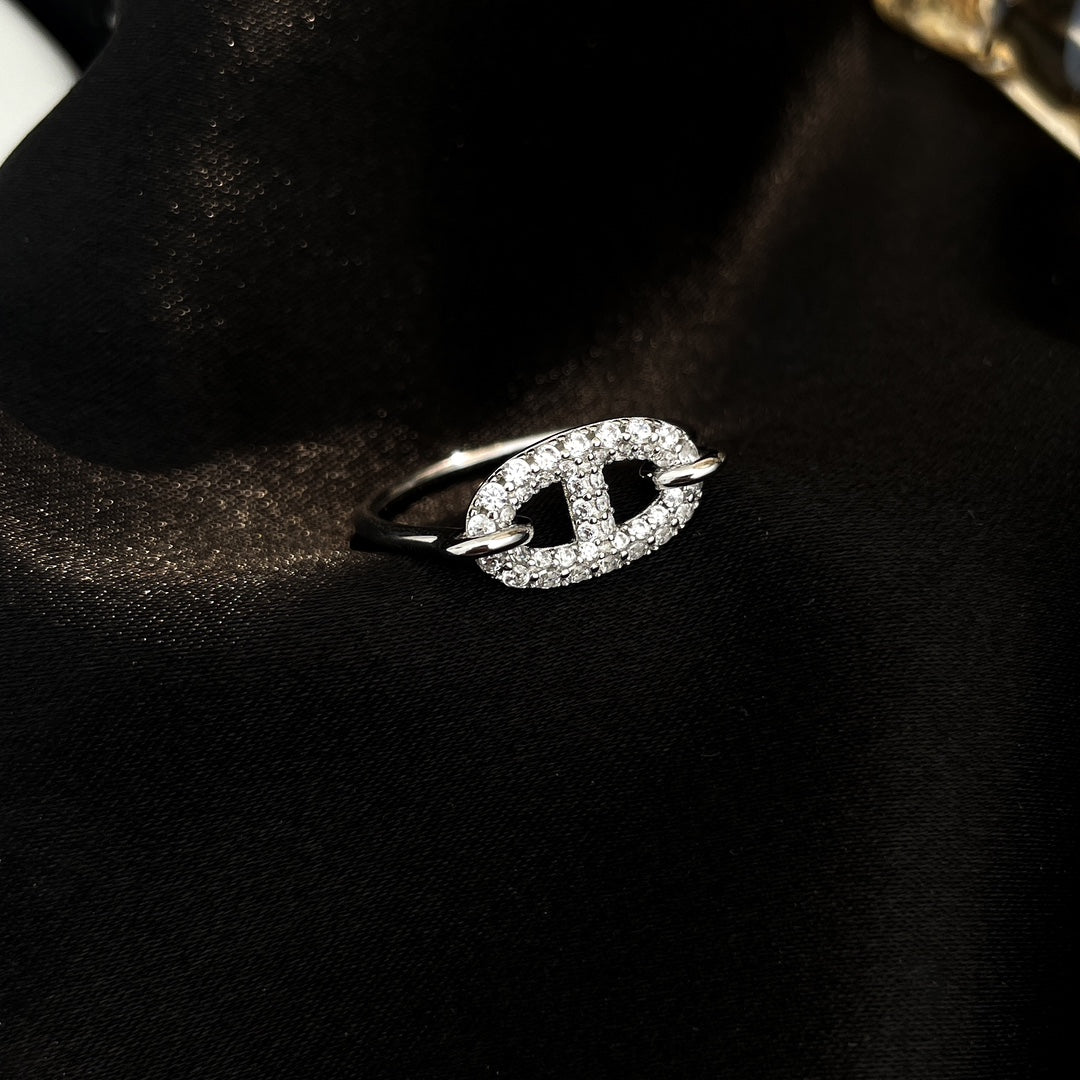 ¡®Moco¡¯RONDE SMALL SILVER DIAMOND RING