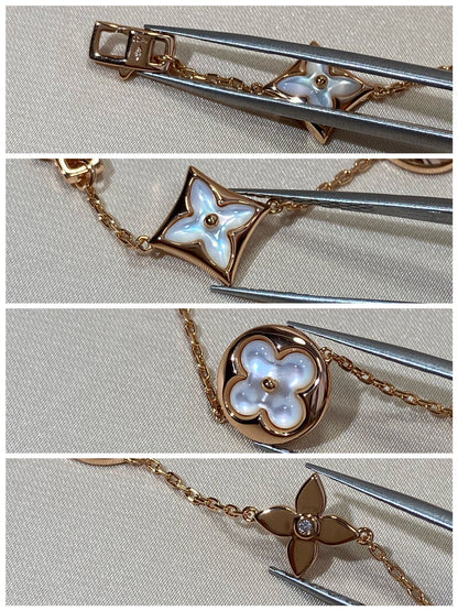 ¡®Moco¡¯STAR AND SUN 5 MOTIF MOP PINK GOLD BRACELET