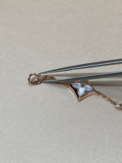 ¡®Moco¡¯STAR 4 MOTIF MOP DIAMOND PINK GOLD BRACELET