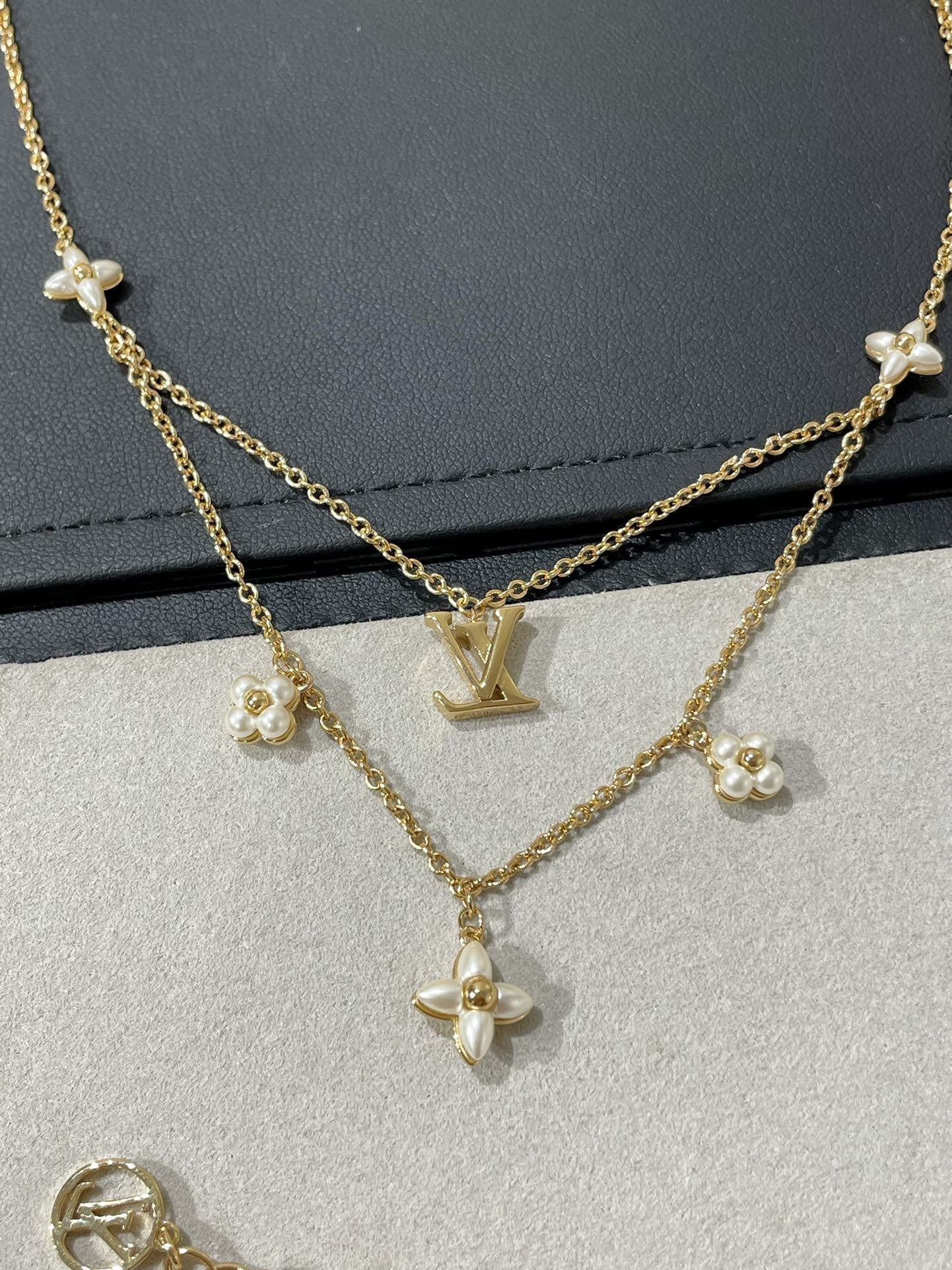 ¡®Moco¡¯FLOWERGRAM GOLD MOP DOUBLE ROW NECKLACE