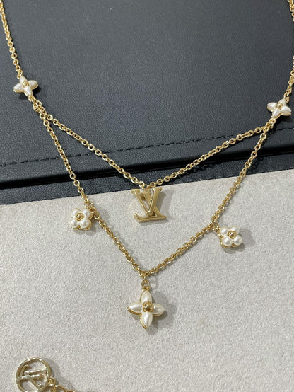 ¡®Moco¡¯FLOWERGRAM GOLD MOP DOUBLE ROW NECKLACE