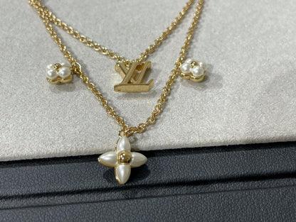 ¡®Moco¡¯FLOWERGRAM GOLD MOP DOUBLE ROW NECKLACE