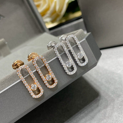 [moco jewelrys ]MOVE UNO STUD DIAMOND PAVED EARRINGS
