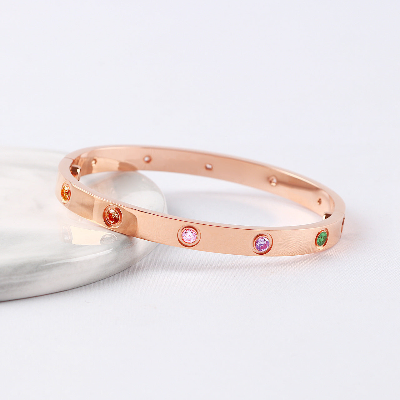 [Moco ] 2026 NEW 6.1MM COLORED GEMSTONE BRACELET