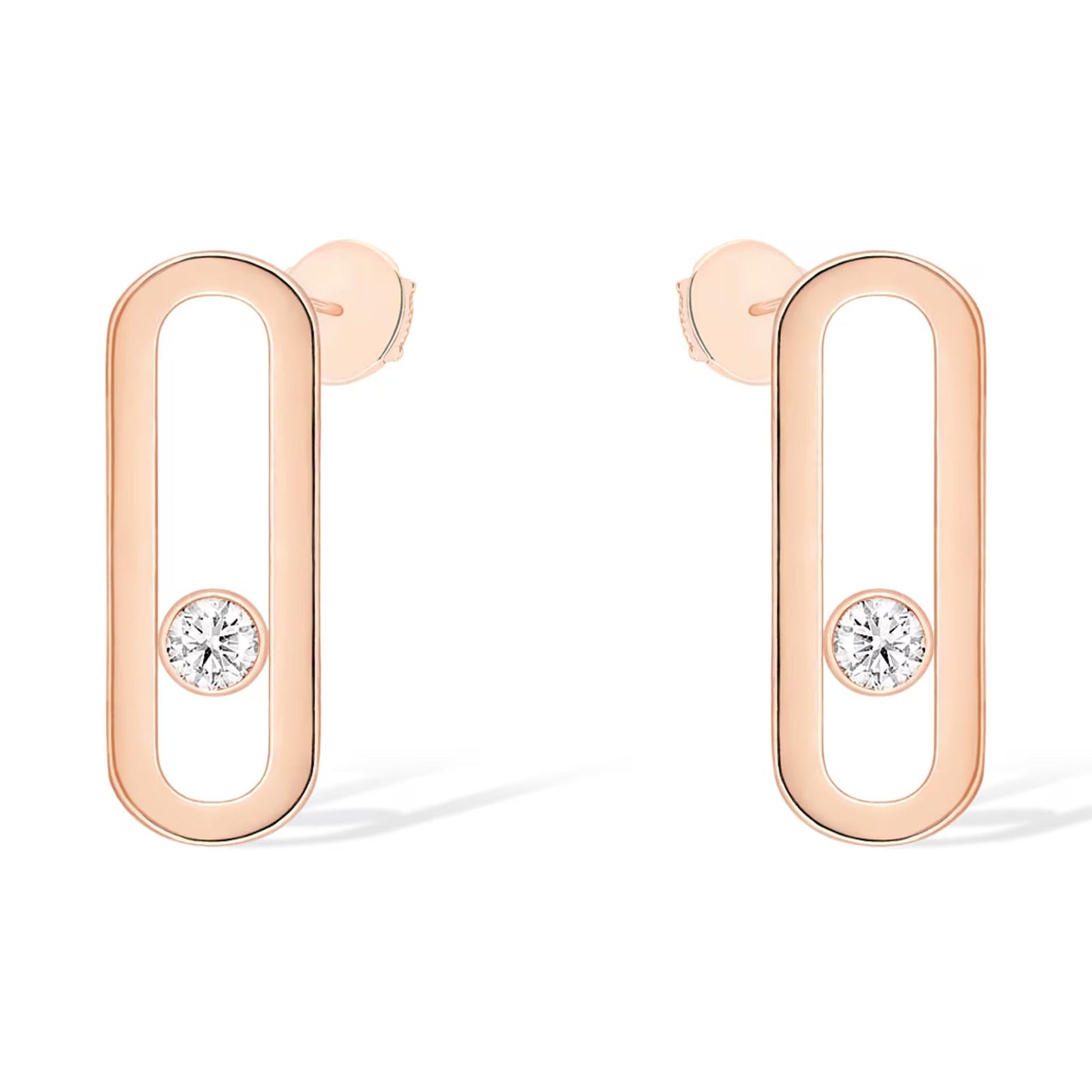 [moco jewelrys ]MOVE UNO SMALL 1 DIAMOND EARRINGS