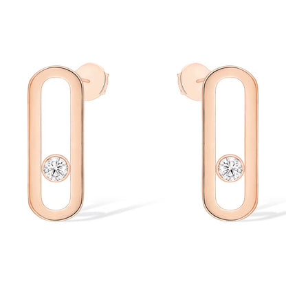 [moco jewelrys ]MOVE UNO SMALL 1 DIAMOND EARRINGS