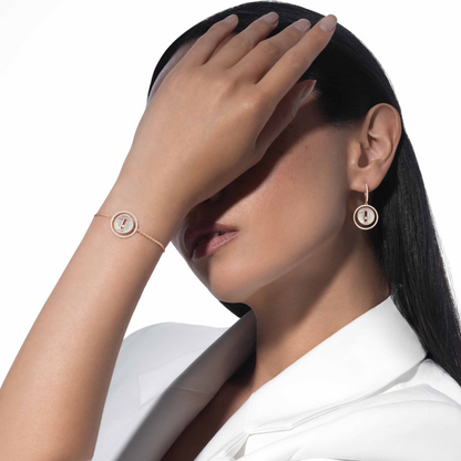 [moco jewelrys ]moco jewelrys MOVE WHITE MOTHER OF PEARL PINK GOLD DIAMOND BRACELET