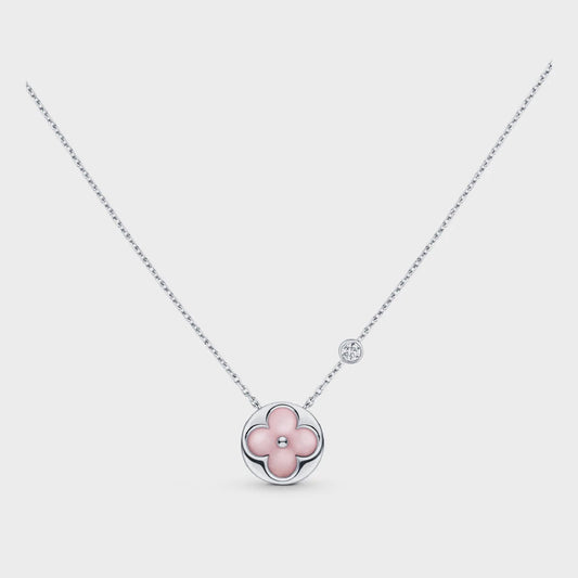 ¡®Moco¡¯SUN MOTIF PINK MOP SILVER BRACELET