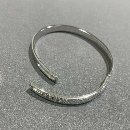 [moco jewelrys ]Move Noa Rose Gold Pavé Diamond Bangle Bracelet
