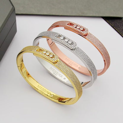 [moco jewelrys ]Move Noa Full Pavé Diamond Bangle Bracelet