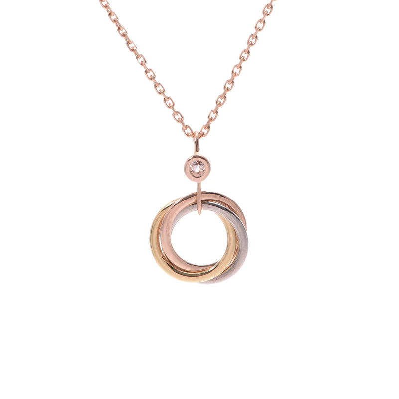 ¡®Moco¡¯TRINITY SILVER GOLD PINK GOLD NECKLACE