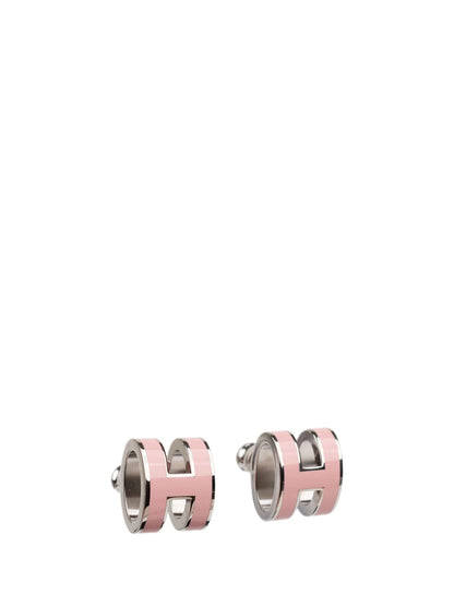 ¡®Moco¡¯MINI POP H SILVER EARRINGS PINK