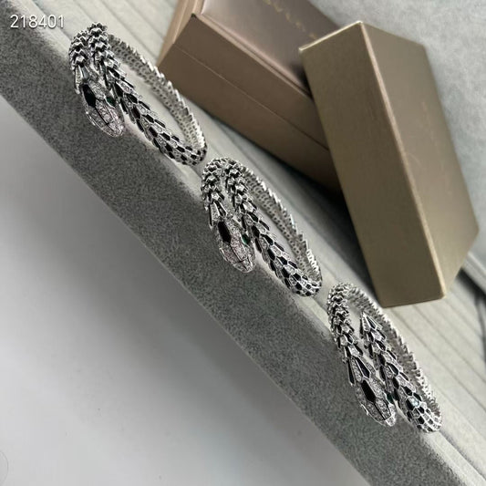 [Moco 】NEW OBSIDIAN & DIAMOND SERPENT BRACELET