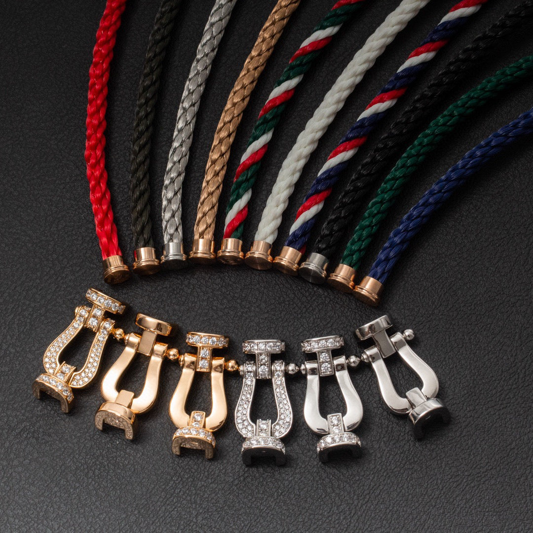 ¡®Moco¡¯FORCE LARGE HORSESHOE FULL DIAMOND BRACELET ROSE GOLD