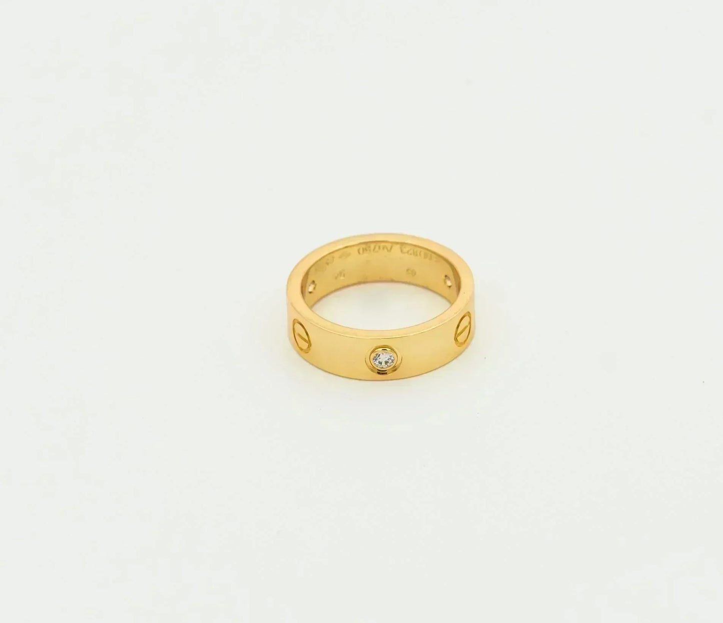 ¡®Moco¡¯LOVE RING 5.5MM 3 DIAMONDS GOLD