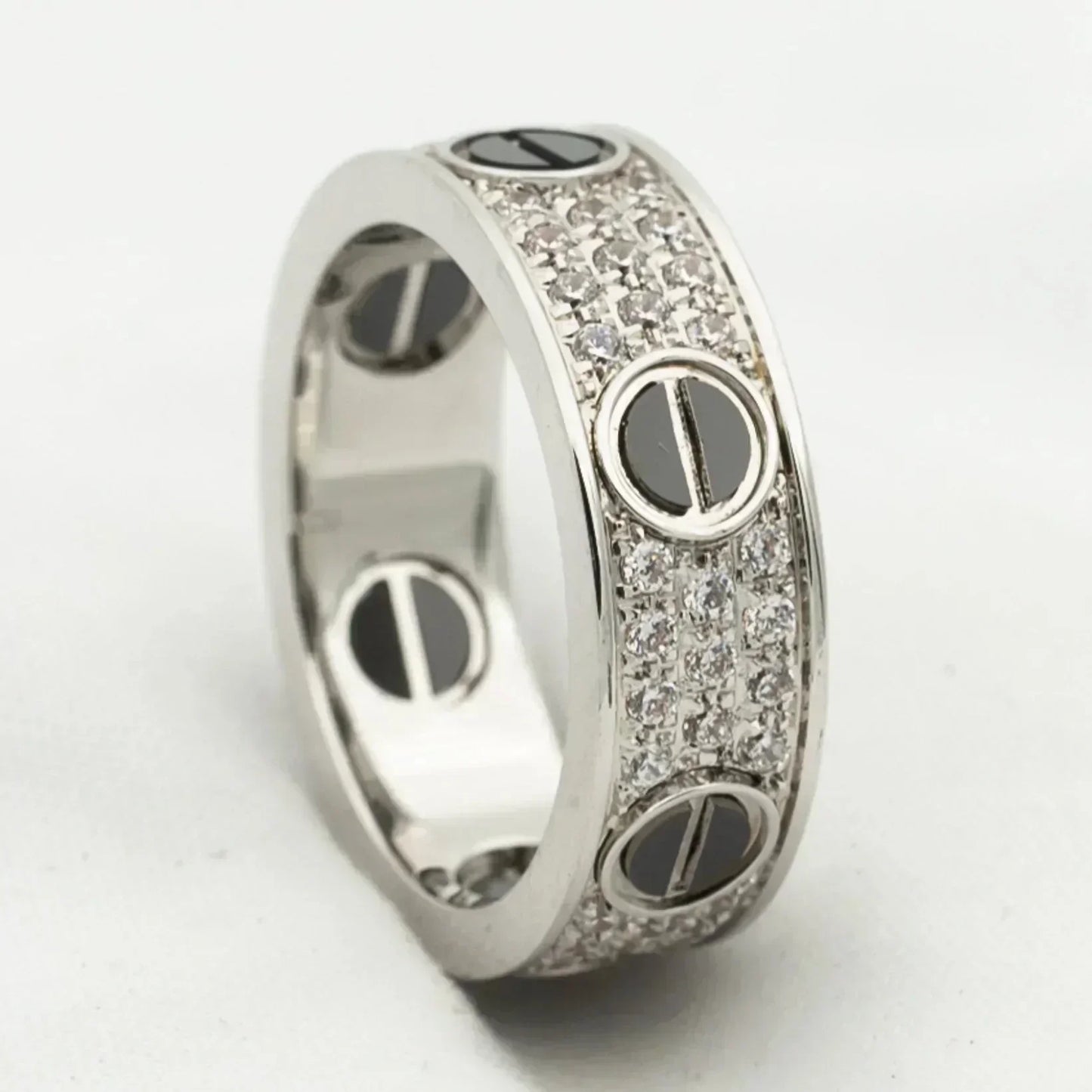 ¡®Moco¡¯LOVE RING 5.5MM DIAMONDS PAVED CERAMIC