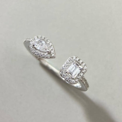 [moco jewelrys ]MY TWIN TOI & MOI SILVER DIAMOND RING