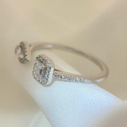 [moco jewelrys ]MY TWIN TOI & MOI SILVER DIAMOND RING