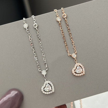 [moco jewelrys ]JOY HEART DIAMOND NECKLACE