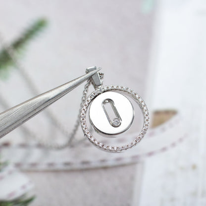 [moco jewelrys ]moco jewelrys MOVE PM NECKLACE SILVER DIAMOND