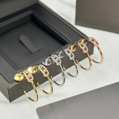 [moco jewelrys ]CREOLES MOVE UNO PM DIAMOND EARRINGS
