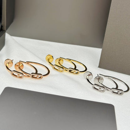 [moco jewelrys ]CREOLES MOVE UNO PM DIAMOND EARRINGS