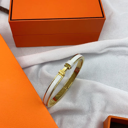 ¡®Moco¡¯CLASSIC HM CLIC WHITE 8MM ENAMEL BRACELET