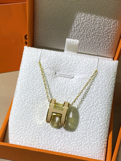 ¡®Moco¡¯HM CLIC YELLOW ENAMEL GOLD NECKLACE