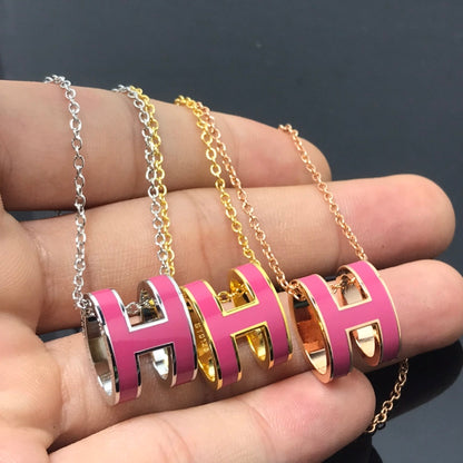 ¡®Moco¡¯H NECKLACE PINK