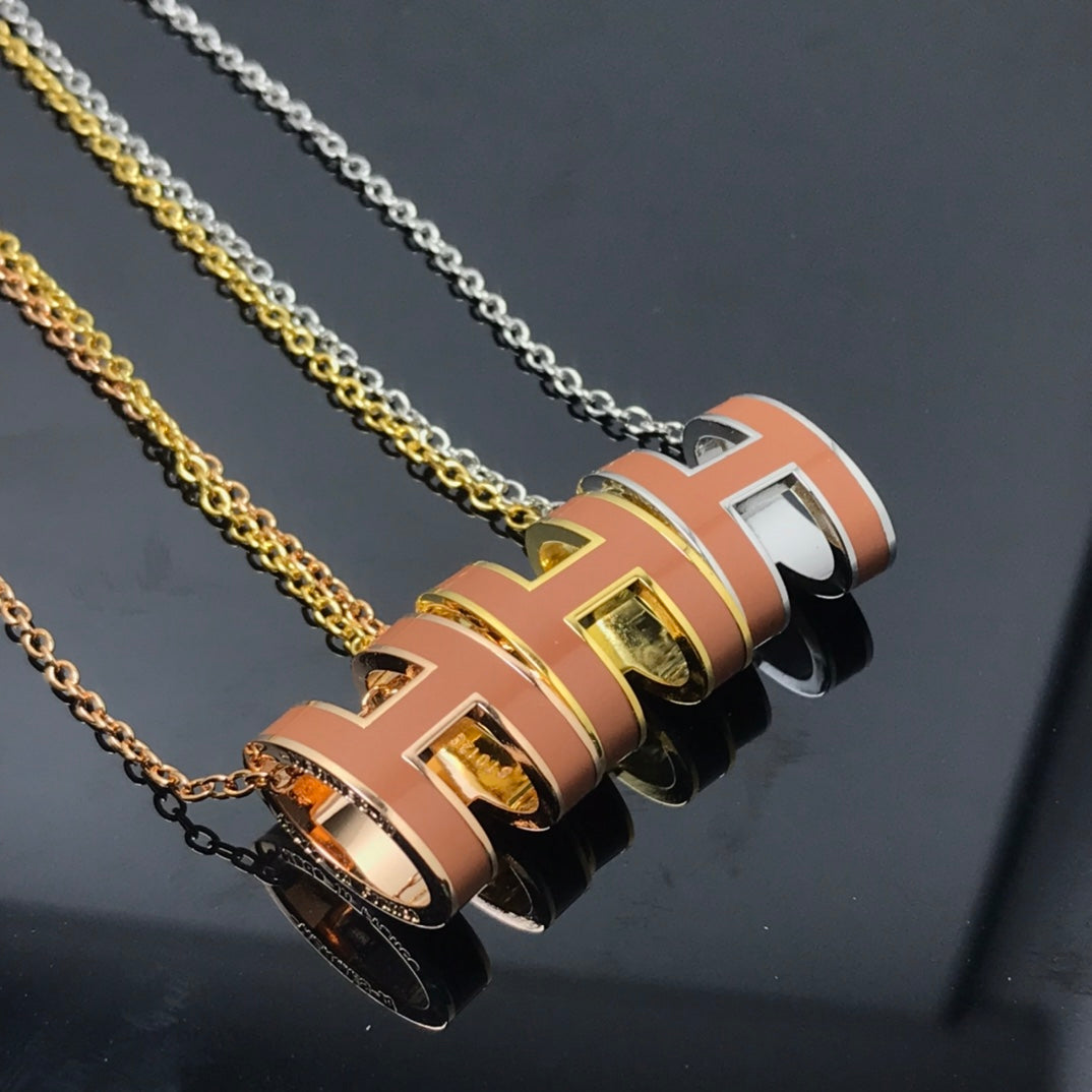 ¡®Moco¡¯H NECKLACE BROWN