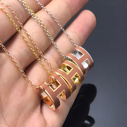 ¡®Moco¡¯H NECKLACE BROWN